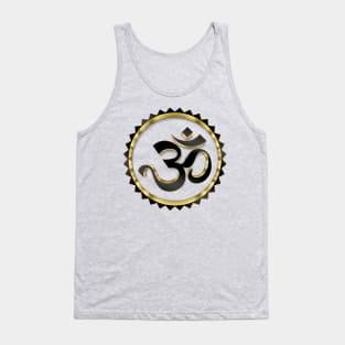 Golden Aum 3D Design Tank Top